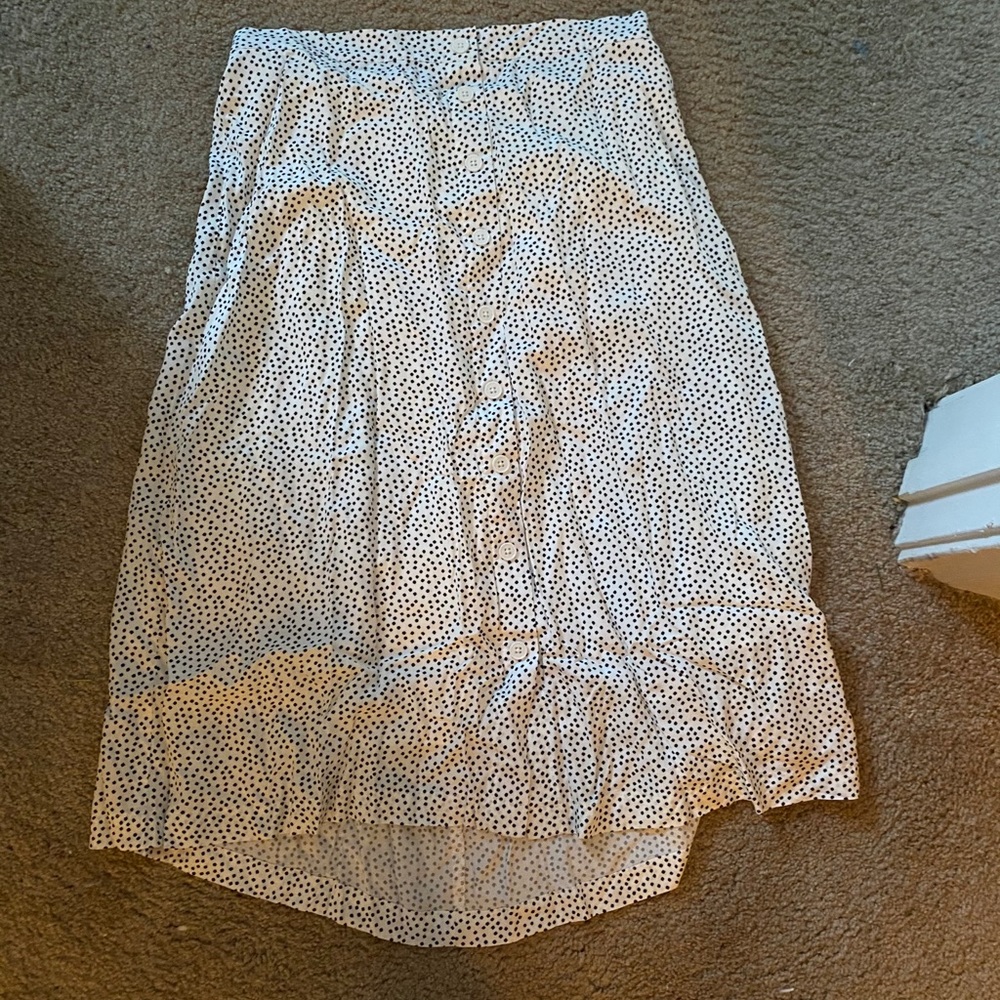 Polka dot midi skirt
